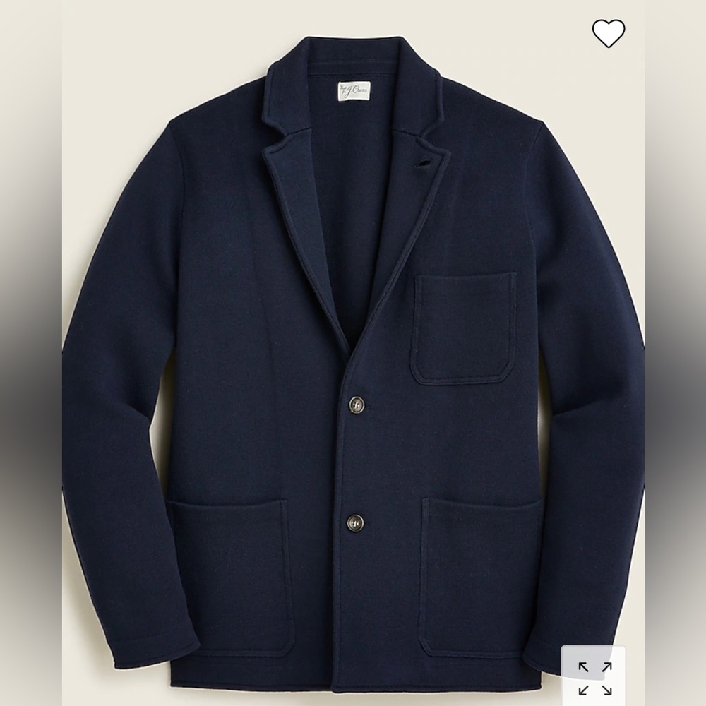 J.Crew - Double-faced cotton sweater-blazer - Size M - Navy Blue - Like New